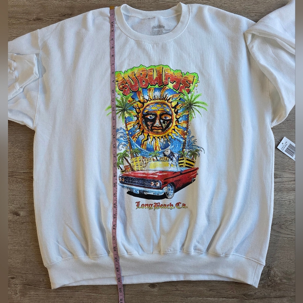 NWT Sublime Sun Logo Sweatshirt XL 90s Band Merch Graphic Pullover Unisex - Picture 13 of 15